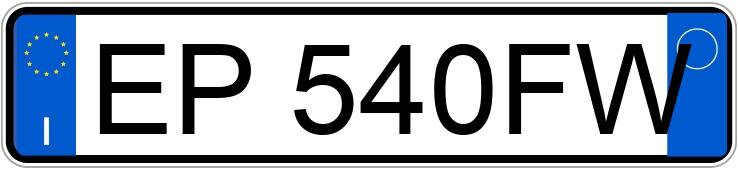 Numer rejestracyjny EP540FW posiada BMW Serie 5