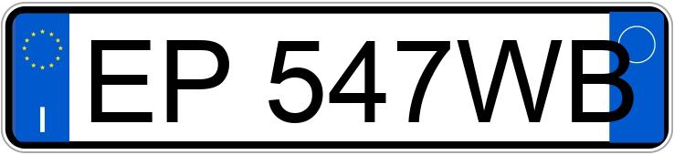 Numer rejestracyjny EP547WB posiada PEUGEOT 207