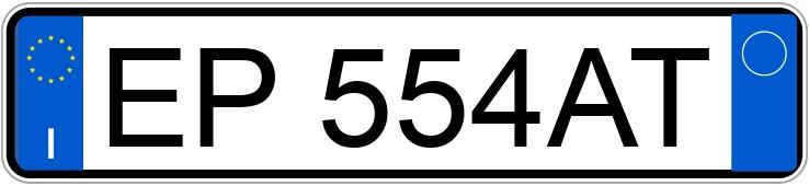 Numer rejestracyjny EP554AT posiada LANCIA Ypsilon 3a serie