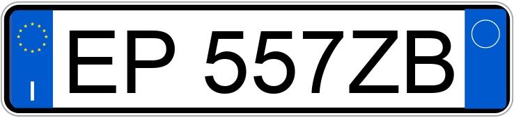 Numer rejestracyjny EP557ZB posiada FIAT Panda 3a serie