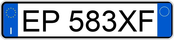 Numer rejestracyjny EP583XF posiada FIAT 500