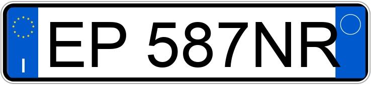 Numer rejestracyjny EP587NR posiada PEUGEOT 206