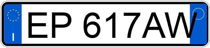 Numer rejestracyjny EP617AW posiada BMW Serie 3