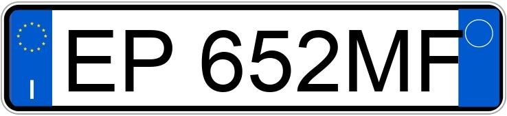 Numer rejestracyjny EP652MF posiada BMW Serie 1