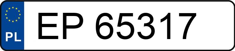 Le numéro d’enregistrement EP 65317 a FORD Focus 1.6 MR`02 E3 FX - EP65317