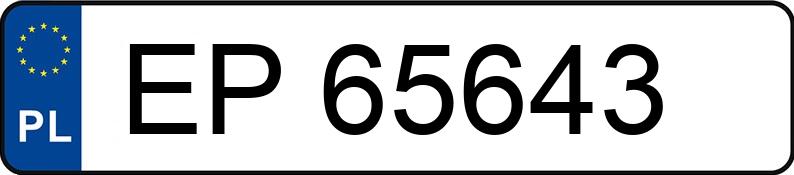 Numer rejestracyjny EP 65643 posiada FORD S-MAX - EP65643