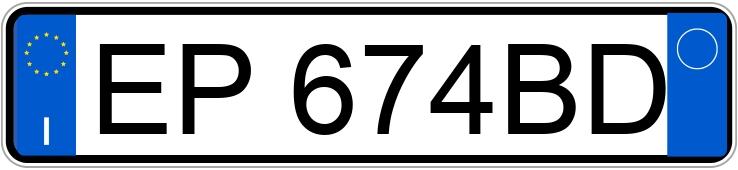 Numer rejestracyjny EP674BD posiada FIAT Panda 2a serie