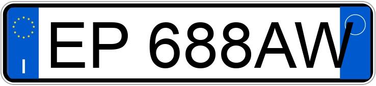 Numer rejestracyjny EP688AW posiada BMW X3