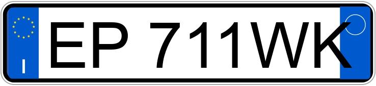 Numer rejestracyjny EP711WK posiada BMW Serie 5