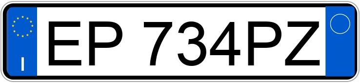 Numer rejestracyjny EP734PZ posiada MERCEDES Classe A
