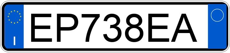 Numer rejestracyjny EP738EA posiada OPEL Meriva 2a serie