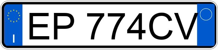 Numer rejestracyjny EP774CV posiada FIAT Panda 3a serie