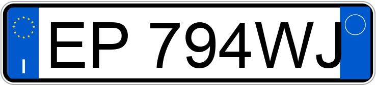 Numer rejestracyjny EP794WJ posiada AUDI A3 3a serie