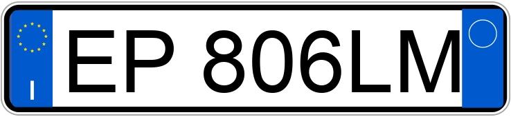 Numer rejestracyjny EP806LM posiada LANCIA Ypsilon 3a serie