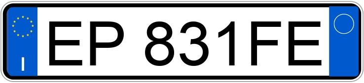 Numer rejestracyjny EP831FE posiada KIA Picanto 3a serie