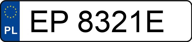 Numer rejestracyjny EP 8321E posiada KIA Rio 1.1 CRDi MR`12 E5 XL - EP8321E