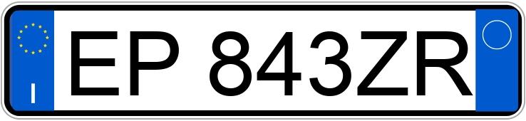 Numer rejestracyjny EP843ZR posiada PEUGEOT 207