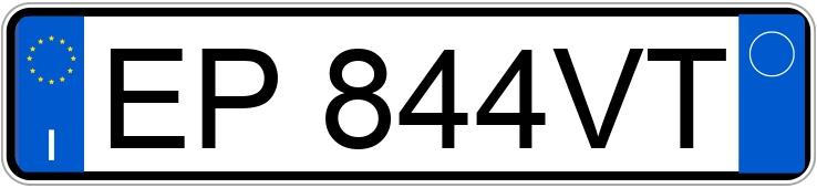 Numer rejestracyjny EP844VT posiada FIAT Panda 3a serie