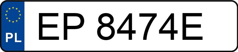 Numer rejestracyjny EP 8474E posiada RENAULT TRAFIC - EP8474E