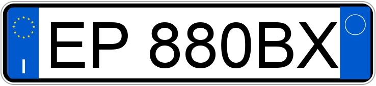 Numer rejestracyjny EP880BX posiada JAGUAR XF 1a serie