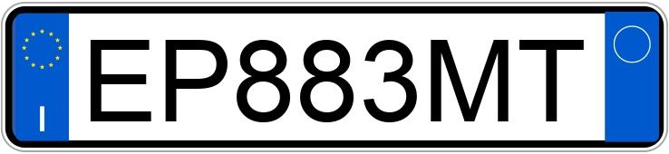 Numer rejestracyjny EP883MT posiada TOYOTA Aygo 1a serie