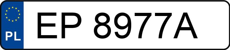 Numer rejestracyjny EP 8977A posiada OPEL MERIVA - EP8977A