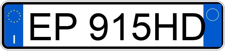 Numer rejestracyjny EP915HD posiada PEUGEOT 208 1o serie