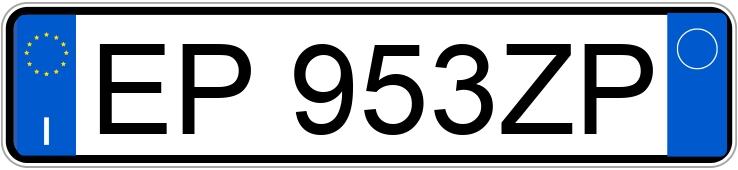 Numer rejestracyjny EP953ZP posiada FIAT 500L