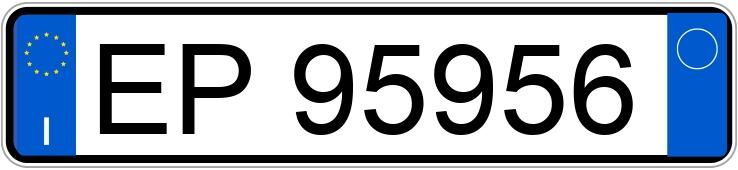 Numer rejestracyjny EP95956 posiada  