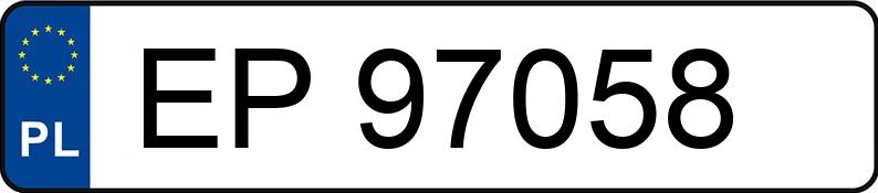 Numer rejestracyjny EP 97058 posiada RENAULT MEGANE 1.4 KAT - EP97058