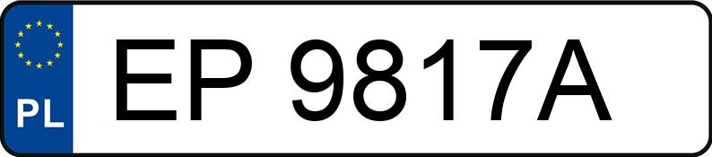 Numer rejestracyjny EP 9817A posiada AUDI A3 S3 2.0 - EP9817A Numer rejestracyjny EP 9817A posiada AUDI A3 S3 2.0 - EP9817A
