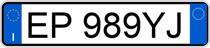 Numer rejestracyjny EP989YJ posiada ALFA ROMEO Giulietta