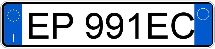 Numer rejestracyjny EP991EC posiada BMW Serie 3