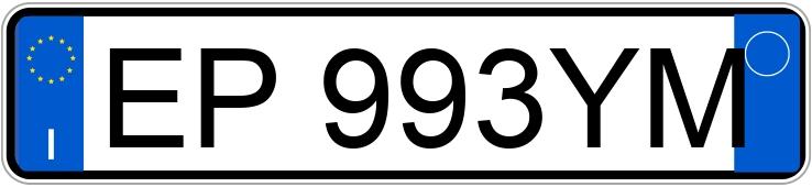 Numer rejestracyjny EP993YM posiada FIAT Doblo 3a serie