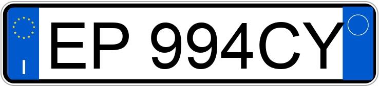 Numer rejestracyjny EP994CY posiada FIAT 500