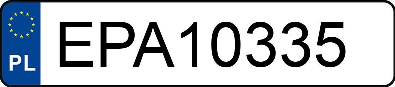 Numer rejestracyjny EPA 10335 posiada BMW 3ER REIHE - EPA10335