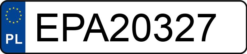 Numer rejestracyjny EPA 20327 posiada VOLKSWAGEN PASSAT - EPA20327