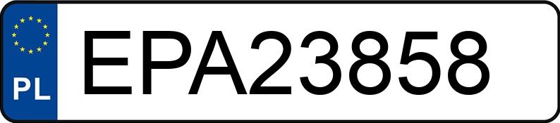 Numer rejestracyjny EPA 23858 posiada SKODA SUPERB - EPA23858