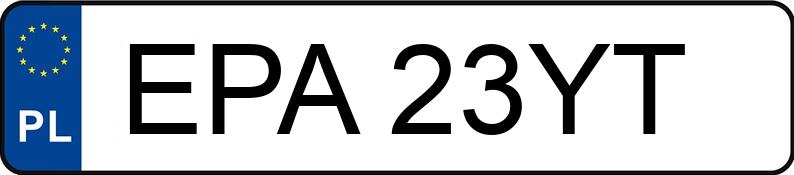 Numer rejestracyjny EPA 23YT posiada FIAT 126 - EPA23YT Numer rejestracyjny EPA 23YT posiada FIAT 126 - EPA23YT