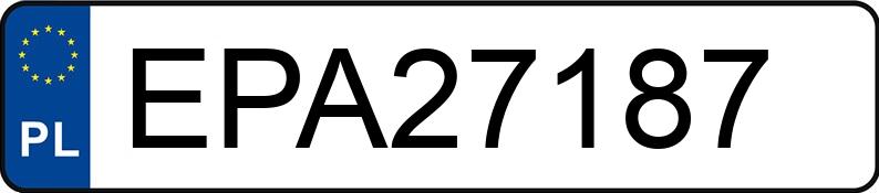 Numer rejestracyjny EPA 27187 posiada SKODA FABIA - EPA27187