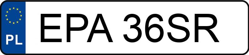 Numer rejestracyjny EPA 36SR posiada TOYOTA AVENSIS - EPA36SR Numer rejestracyjny EPA 36SR posiada TOYOTA AVENSIS - EPA36SR