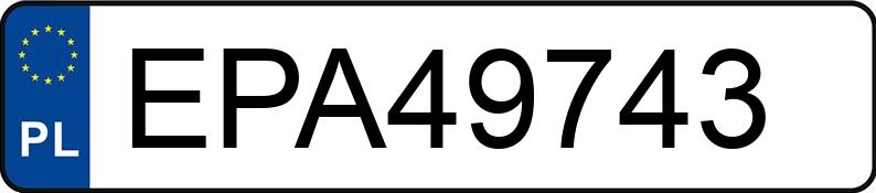 Numer rejestracyjny EPA 49743 posiada AUDI A3 - EPA49743 Numer rejestracyjny EPA 49743 posiada AUDI A3 - EPA49743