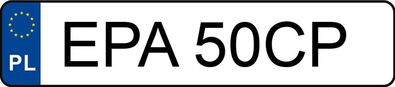 Numer rejestracyjny EPA 50CP posiada RENAULT LAGUNA - EPA50CP