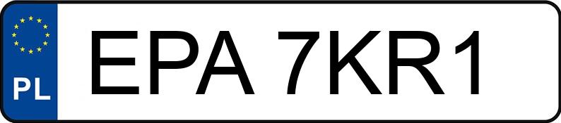 Numer rejestracyjny EPA 7KR1 posiada AUDI A4 - EPA7KR1