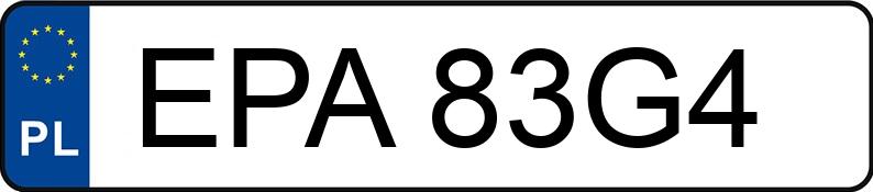 Numer rejestracyjny EPA 83G4 posiada BMW 316 I - EPA83G4