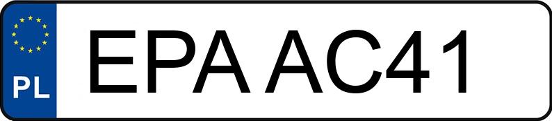 Numer rejestracyjny EPA AC41 posiada AUDI A3 - EPAAC41