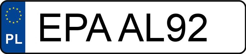 Numer rejestracyjny EPA AL92 posiada VOLKSWAGEN PASSAT - EPAAL92