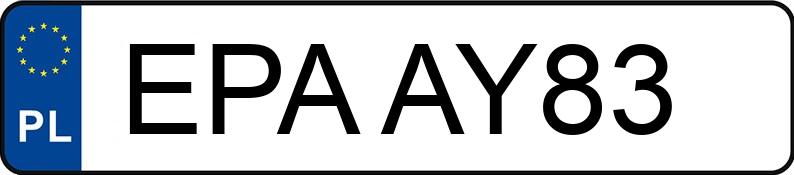 Numer rejestracyjny EPA AY83 posiada CITROEN XSARA - EPAAY83
