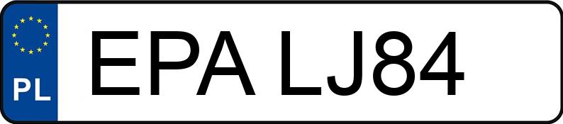 Numer rejestracyjny EPA LJ84 posiada AUDI A6 - EPALJ84