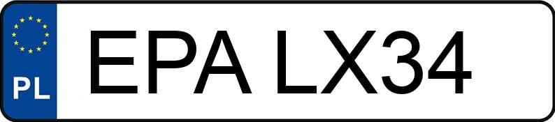 Il numero di registrazione EPA LX34 ha BMW 116i MR`11 E5 F20/F21 116i MR`11 E5 F20/F21 - EPALX34